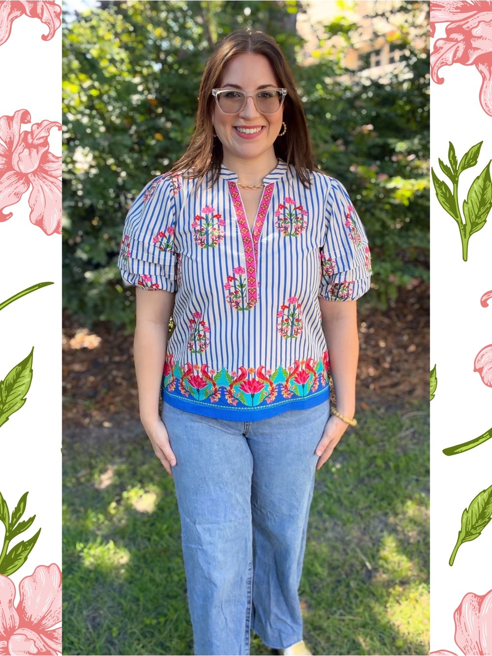 Raya Striped Garden Blouse